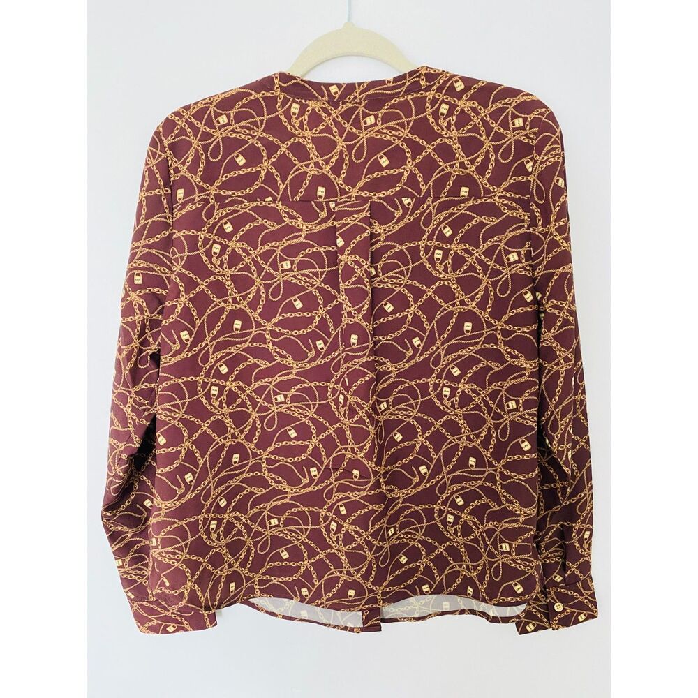 NWT Marc New York Cinnamon Gold Long Sleeve Boardroom Chic Top Blouse Sz M - Picture 2 of 11